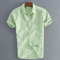 Camisa de Linho Casual Masculina