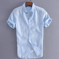 Camisa de Linho Casual Masculina